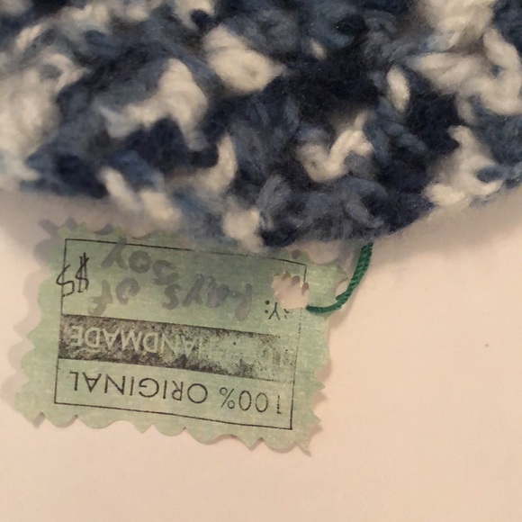 Handmade by Me, Doily, Blue, White, Crocheted - Picture 2 of 3